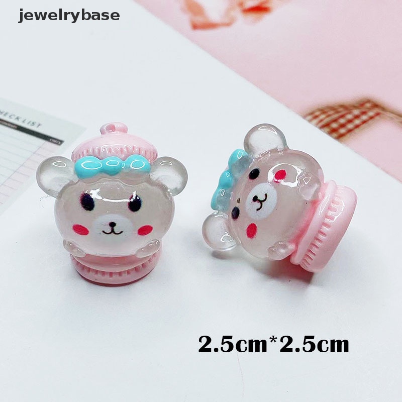 [jewelrybase] 1pc Bercahaya Kartun Kelinci/Beruang Microlandscape Sukulen DIY Hias Butik