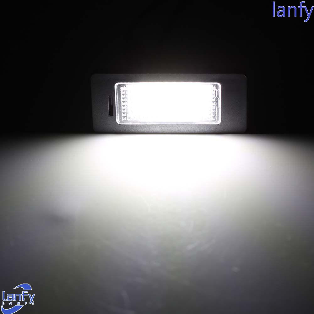 Lanfy Lampu Plat Nomor High power Profesional Putih No Error E90 E91 E92 E61 E70 E71 Untuk BMW E39 E60 ABS