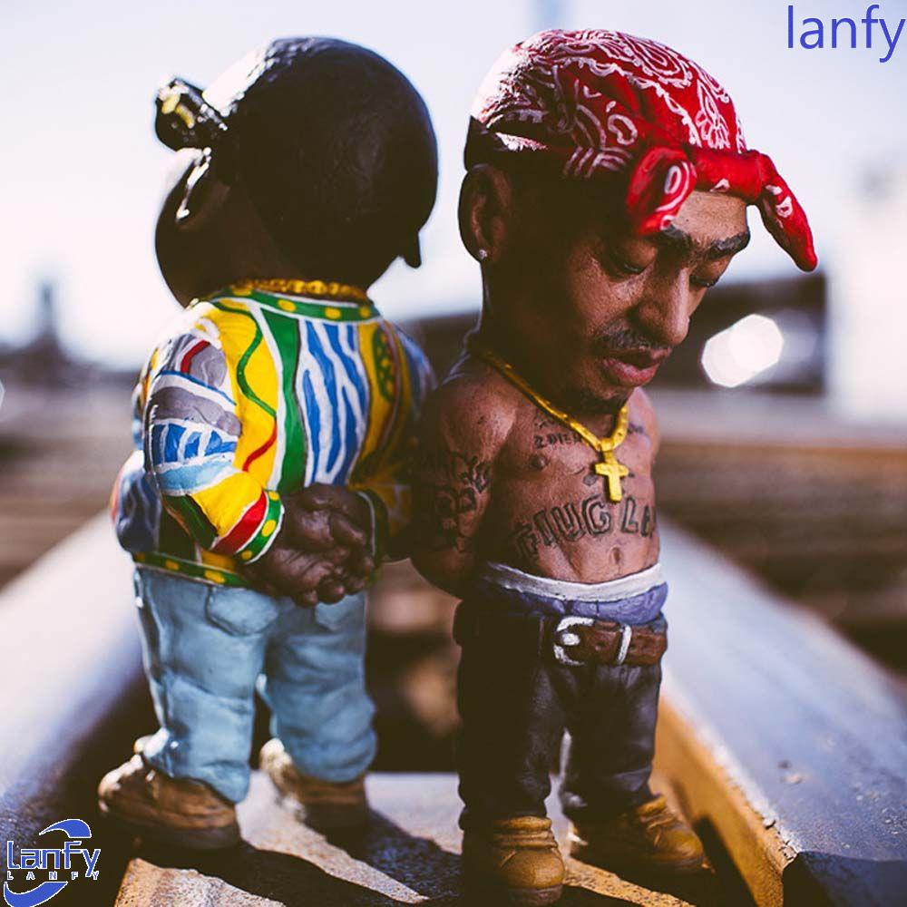 Lanfy 2pac Tupac Figure Miniatur Patung Model Figuals Dekorasi Desktop Model Mainan Aksesoris Interior Mobil Car Ornament