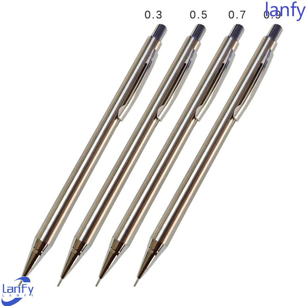 Lanfy Pensil Otomatis Perlengkapan Sekolah Alat Tulis Menulis 0.3mm/0.5mm/0.7mm/0.9mm Mahasiswa Seni Menggambar Baling Pensil