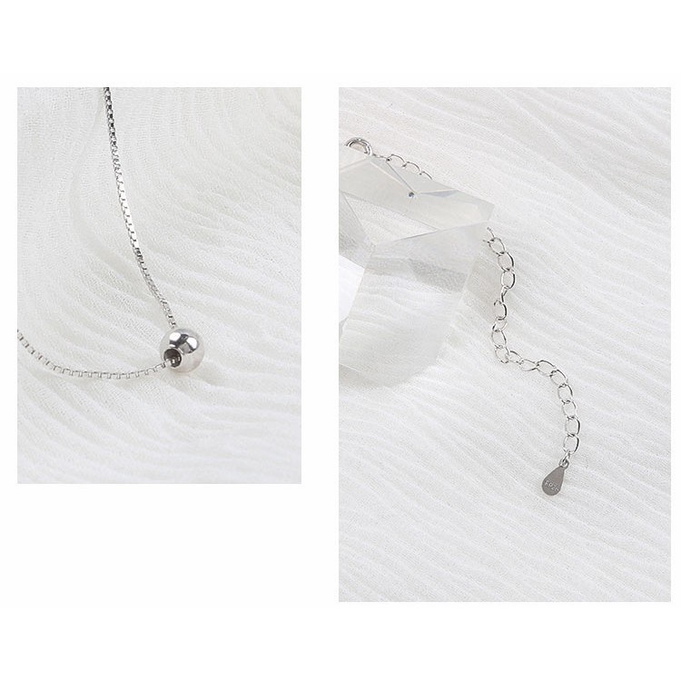 Goldkingdom Aksesoris Perhiasan Fashion Ready Stock Kalung Kacang Simple Plating S925 Sterling Silver Kerah Serbaguna Untuk Wanita