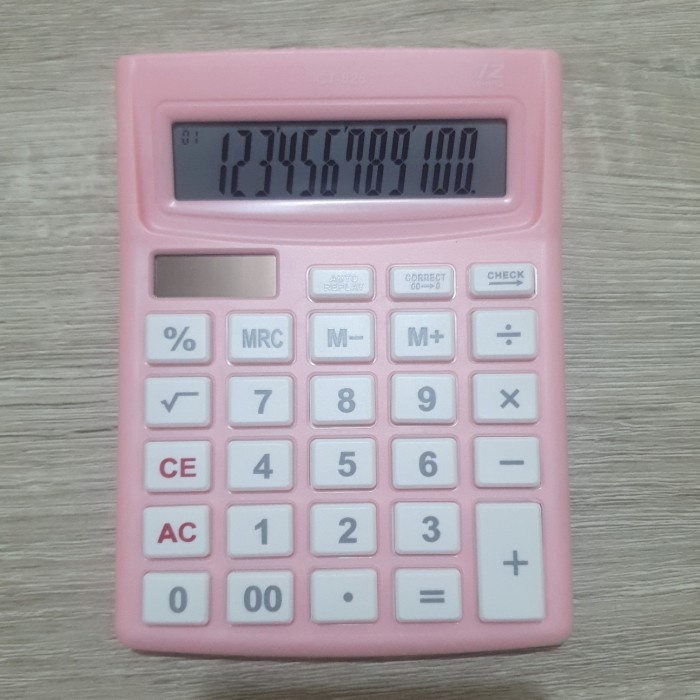 

Kalkulator Warna CT 828 - Kalkulator Check Correct 12 Digit - Merah Muda