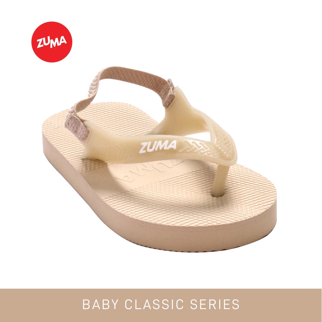 Zuma Indonesia - Zuma Baby Boys Classic 2 Sandal Jepit Bayi Tali - Hazelnut