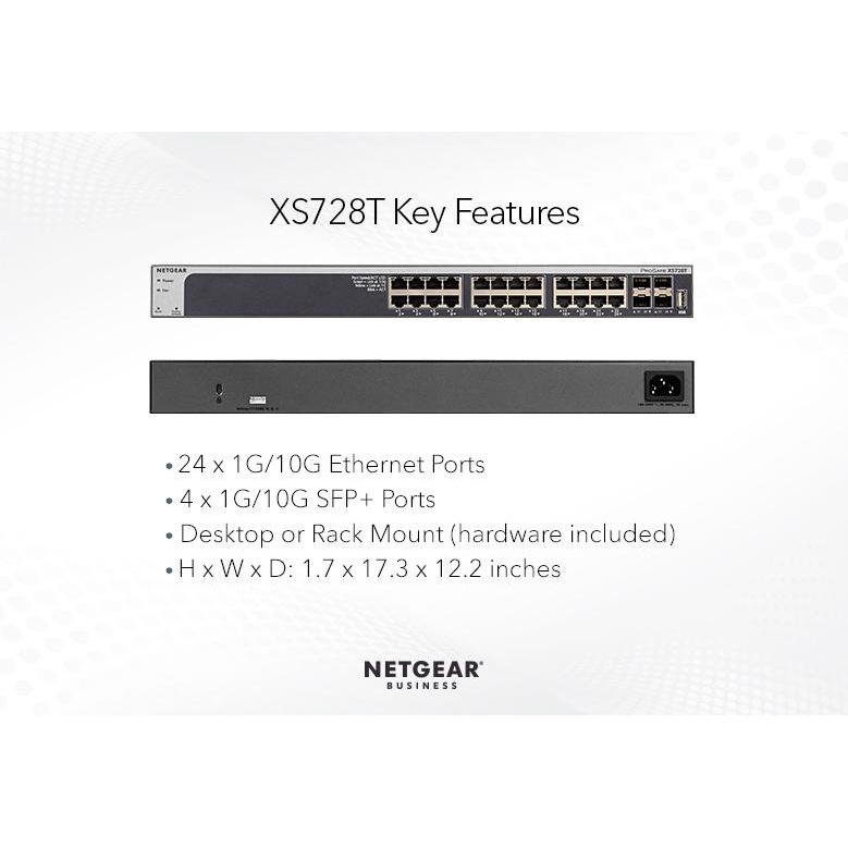 Netgear XS728T 28 Port 10 Gigabit Copper Smart Managed Pro Switch N