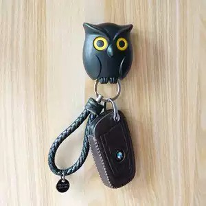 AK Gantungan Dinding Tempel Kunci Burung Hantu Berkedip Magnet Hook - 60AOWL - Black