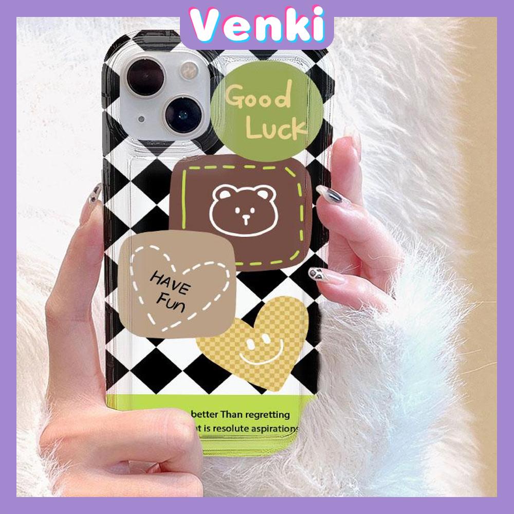 VENKI -For iPhone 11 iPhone Case Clear Case TPU Soft Case Airbag Shockproof Cute Cute Cartoon Bear Compatible with iPhone 14 13 Pro Max iPhone 12 Pro Max 11 7Plus 6Plus XR xs max