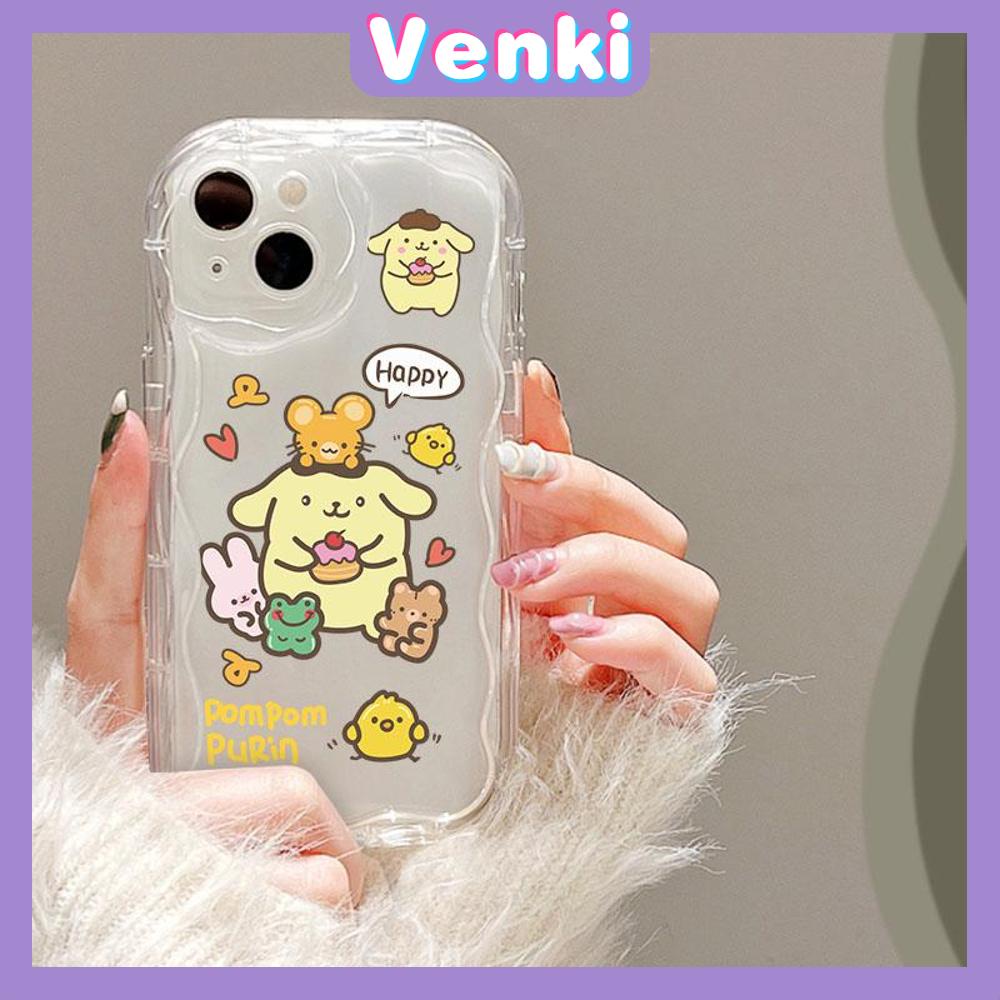 VENKI - For iPhone 11 iPhone Case 3D Curved Edge Wave Clear Case TPU Airbag Shockproof Camera Cover Cute Cartoon Compatible with iPhone 14 13 Pro max 12 Pro Max xr xs max 7 Plus 8