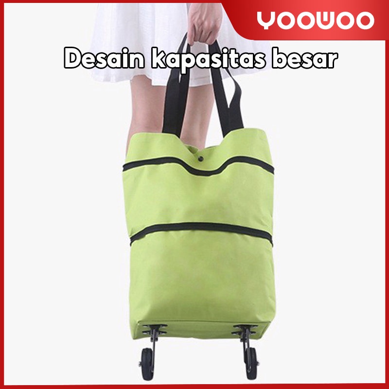 Tas belanja / tas lipat trolley / shopping bag serbaguna / Travelmate