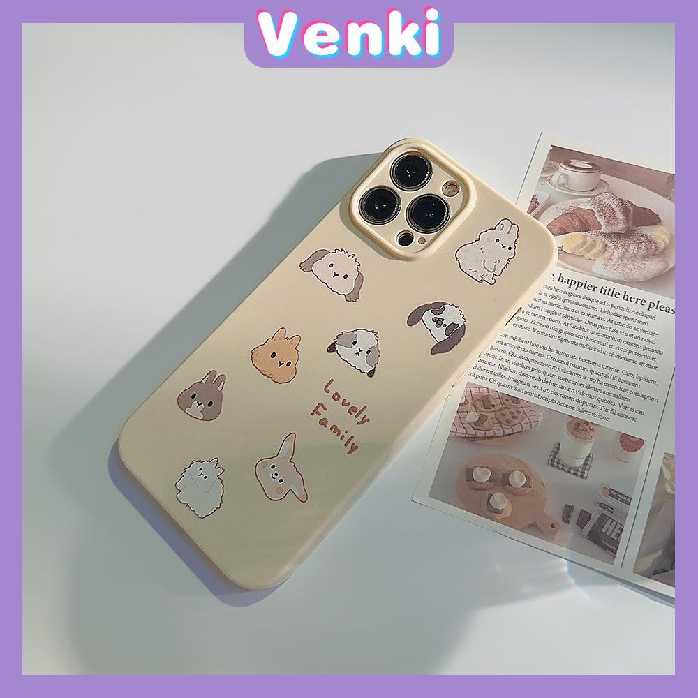 VENKI - For iPhone 11 iPhone Case Cream Glossy Soft Case TPU Shockproof Camera Cover Protection Cute Animals Compatible with iPhone 14 13 Pro max 12 Pro Max xr xs max 7Plus 8Plus
