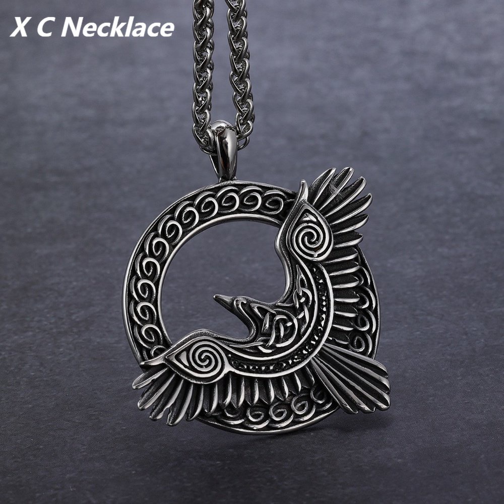 [X C Kalung] Elang Hewan Baru Terbang Stainless Steel Liontin Kalung Fashion Pria Kalung Wanita Liontin Kalung Hadiah