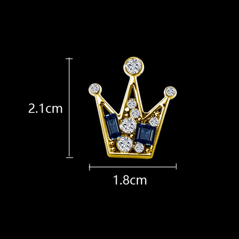 {rippleflower4.id} Bros Mahkota Logam Untuk Wanita Pria Fashion Kristal Cantik Pin Dasi Klip Kerah Dekorasi Hadiah Perhiasan Natal Tahun Baru~