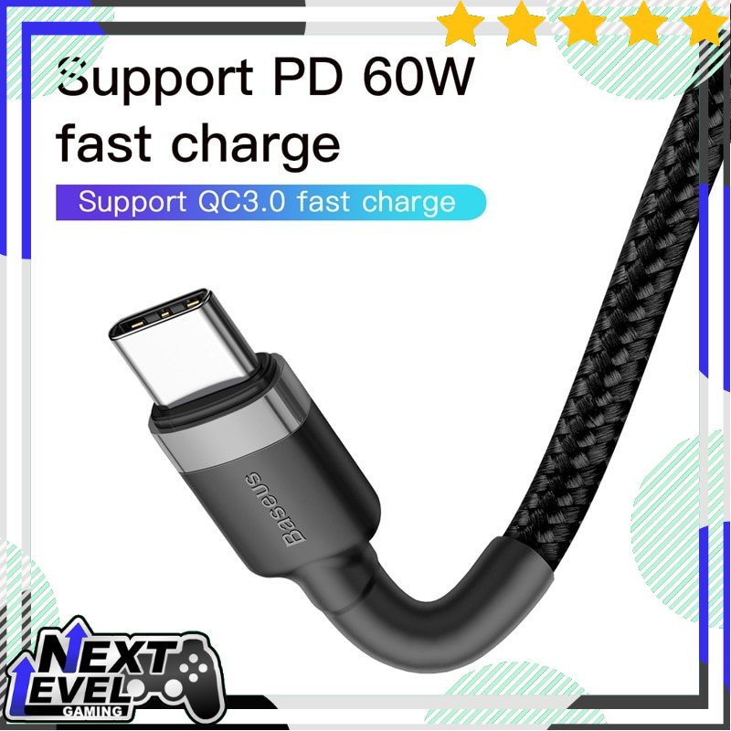 Baseus Cafule Series Kabel Charger Type C to Type C 3A 60W CATKLF-GG1