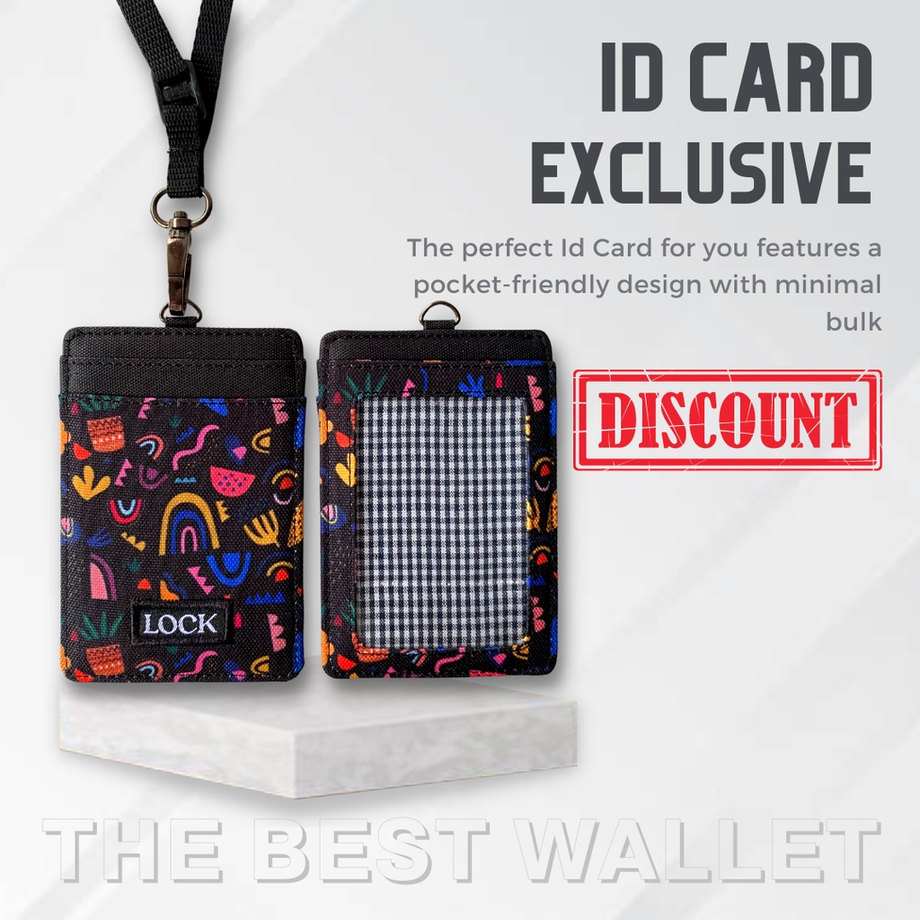 ID Card Holder Lanyard Name Tag Id Cardholder Gantung Leher Motif LWS905