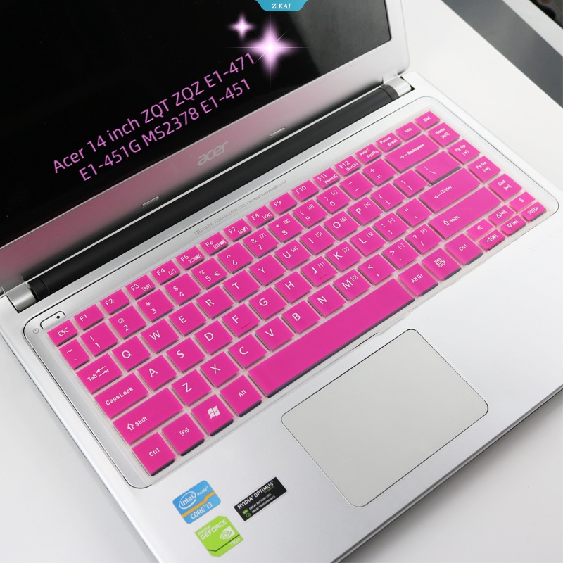 Cover Keyboard Laptop Dapat Dicuci Removable Untuk Acer 14inch ZQT ZQZ E1-471 E1-451G MS2378 E1-451 Silikon Perlindungan Keyboard Kulit Tahan Debu Film [ZK]