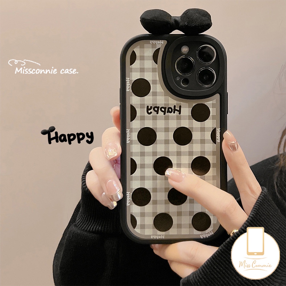 Kartun Lucu 3D Ikatan Simpul Hias Casing Untuk Infinix Note8 Smart 6 5 Hot 10 Lite 10T 10s 11 11s Hot 11 10T 10s 11s 10 9 Play Motif Kotak-Kotak Titik Gelombang Retro Soft Case