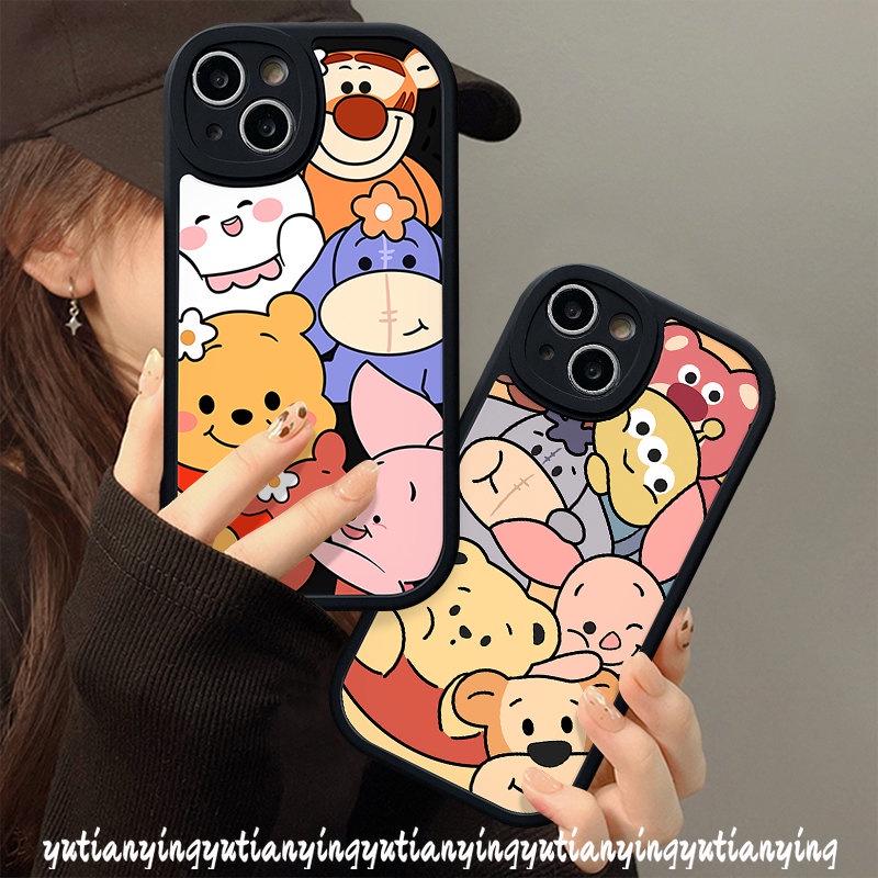 Cute Disney Winnie The Pooh Lotso Casing For Infinix Hot 11s 11 10T 10s 10 Lite Note 8 Hot 10 10s 11 11s 10T 9 Play Smart 6 5 Cartoon Soft Tpu Back Case