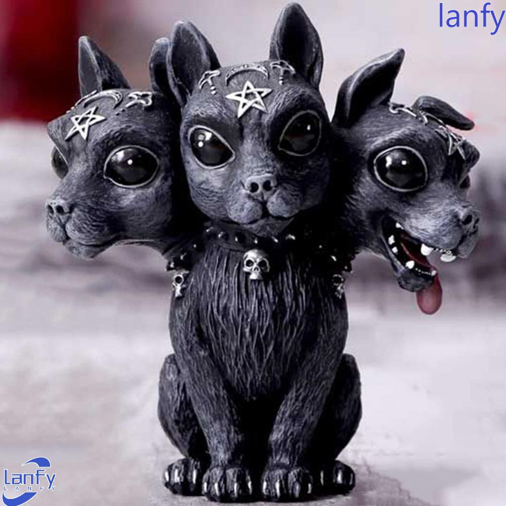 Lanfy Hewan Ornamen Therosaurus Mystic Kreatif Hitam Unicorn Dekorasi Adegan Untuk Koleksi Hadiah Indah Resin Kerajinan Tangan Patung Naga Python