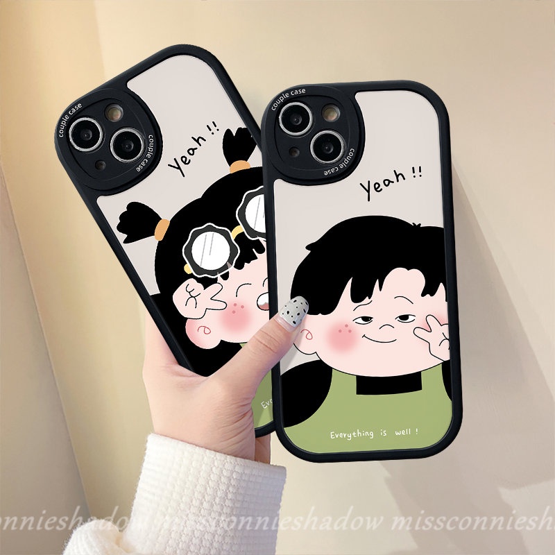 Casing Untuk Infinix Hot10 Lite 10T 10s 11 11s Hot 11 10T 10s 11s 10 9 Main Cerdas 6 5 Note8 Pasangan Kartun Imut Pecinta Anak Laki-Laki Dan Perempuan Gemuk Shockproof Soft Case