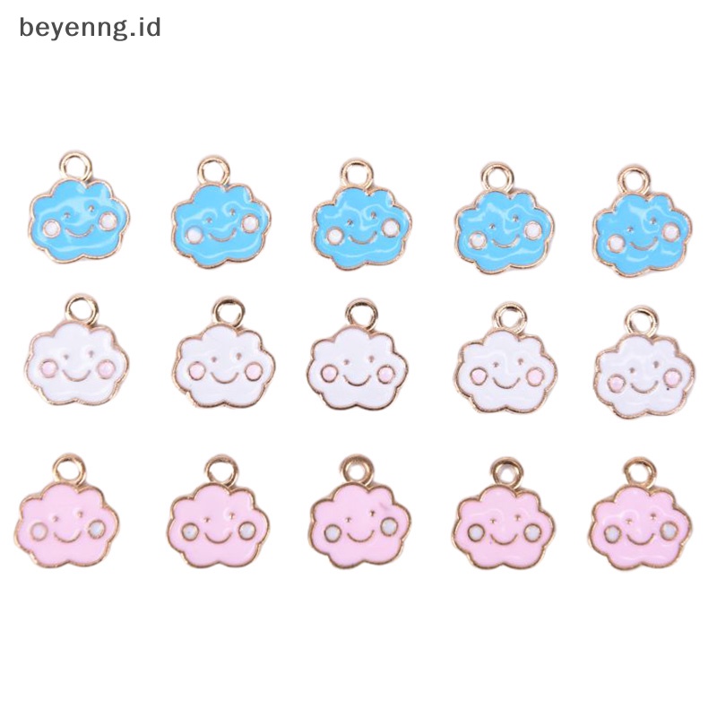 Beyen 10pcs/Set Enamel Alloy Awan Ch Liontin Temuan Perhiasan DIY Membuat Craft ID