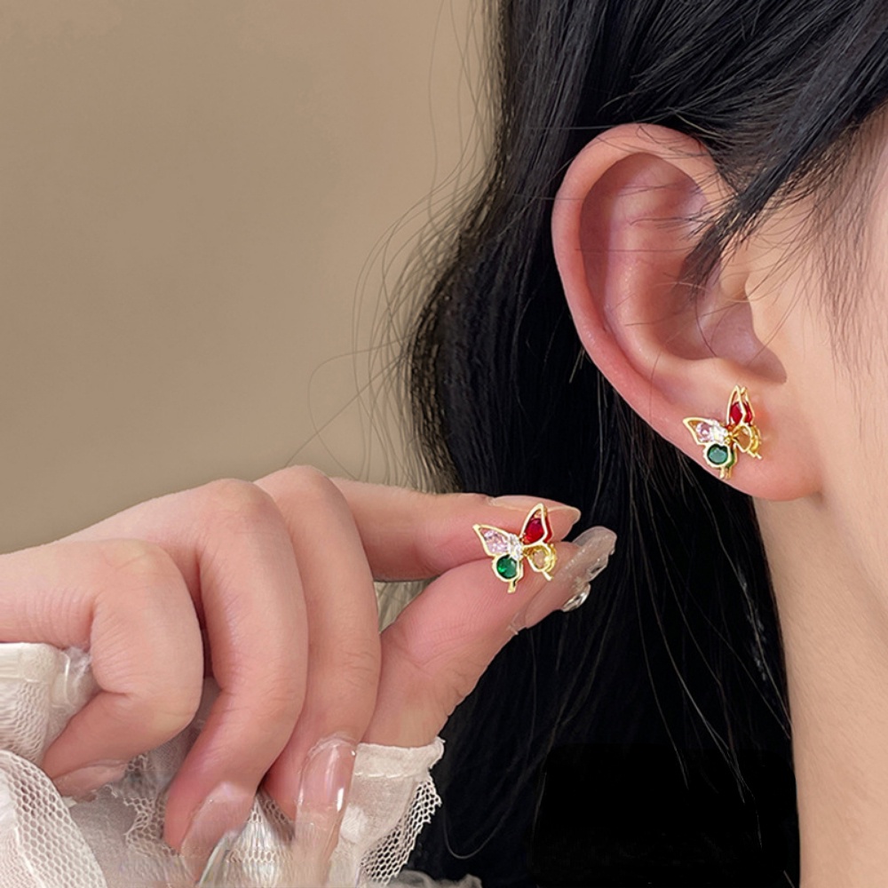 Deartiara 2023anting Zirkon Kupu-Kupu Warna-Warni Baru Untuk Desain Minoritas Perempuan, Kecil Dan Serbaguna, Anting Indah