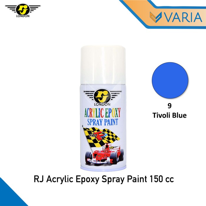 RJ London Acrylic Epoxy Spray Paint 150 cc Tivoli Blue 9 Cat Semprot