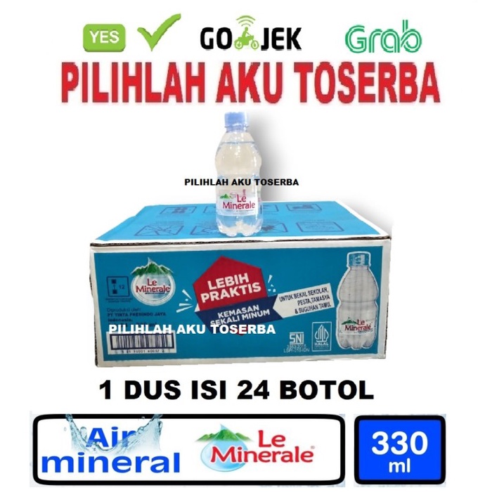 Le Minerale Air Mineral Botol Mini Pet 330 ml - (HARGA 1 DUS ISI 24)