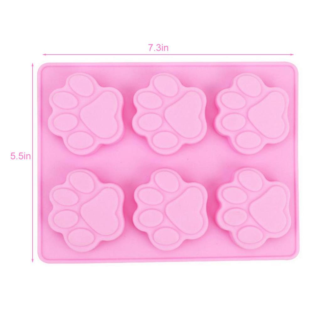 Silikon 6rongga Bentuk Cakar Kucing Cetakan Kue Gula Kue Coklat Fondant Mold Kitchen Baking Tools