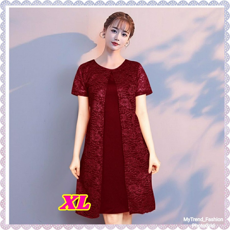 BAJU DRESS WANITA KOREAN STYLE KEKINIAN TERUSAN CASUAL TERBARU REMAJA VIRAL FASHION CEWEK POLOS PAKA