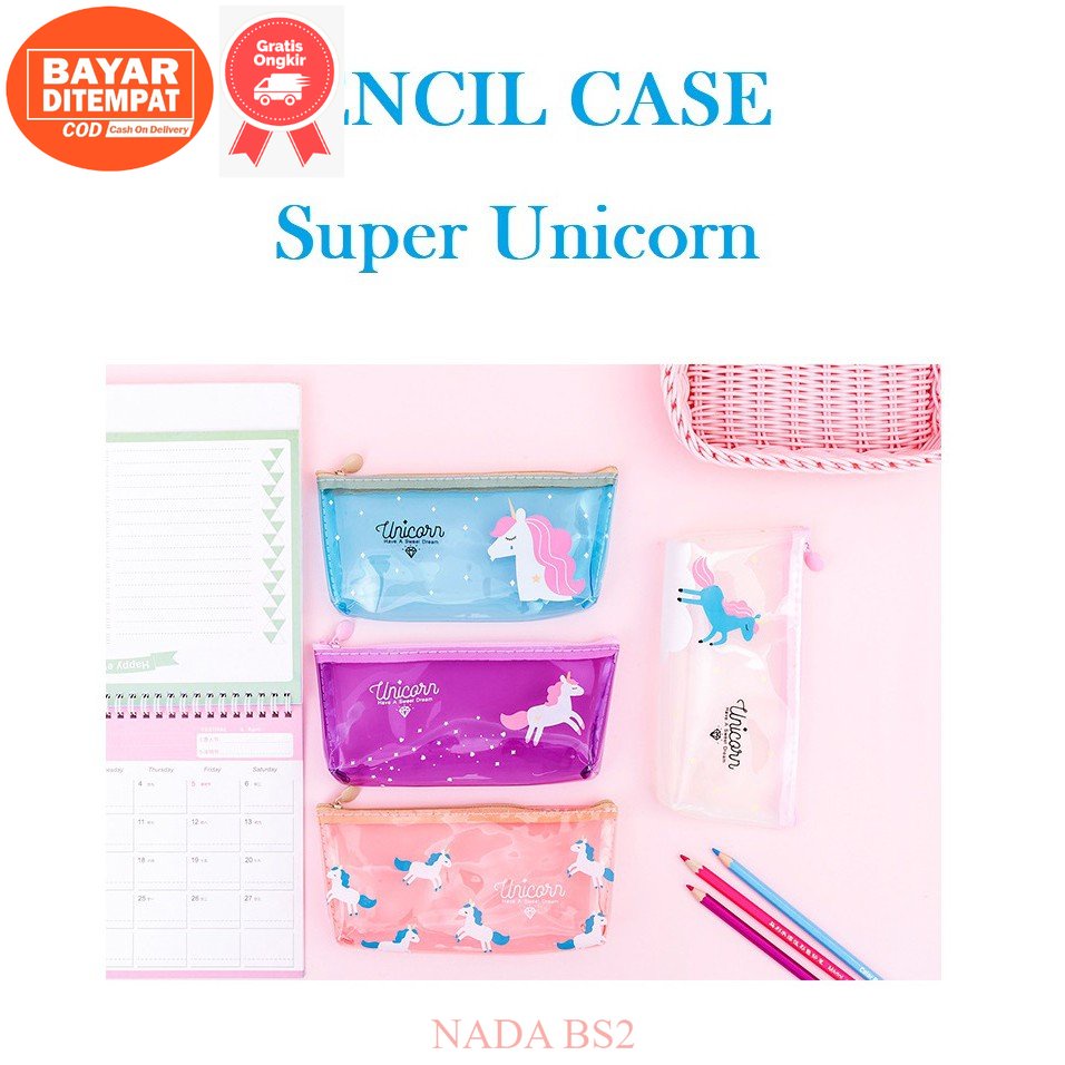 

NB Tempat pensil Super Unicorn / Tempat Kosmetik GRATIS ONGKIR / COD
