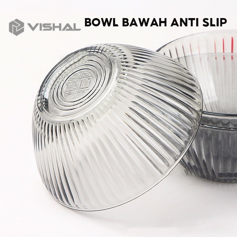 VISHAL Mangkok Kaca Bulat Mini / Mangkok Bening / Mangkok Sayur/Mangkok Buah / Mangkok Sup