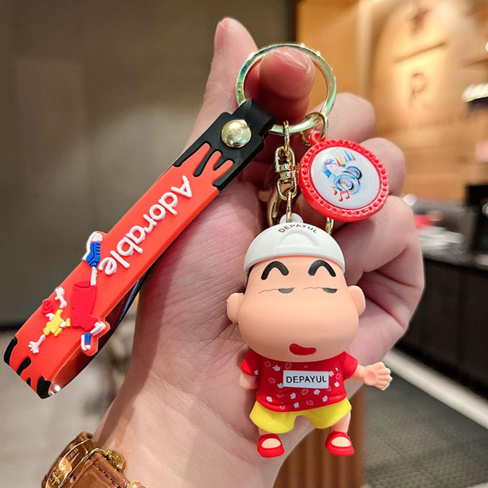 Timekey Gantungan Kunci Patung Anime Kartun Lucu Wanita Pria Anime Pasangan Keyrings Untuk Pesta Ulang Tahun Anak O6T9