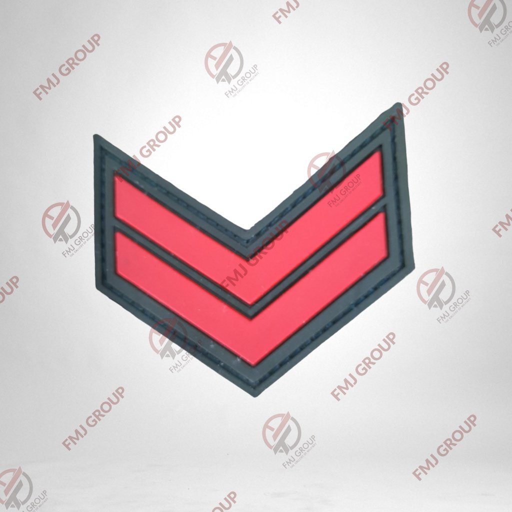 Emblem Patch Rubber Bet Pangkat pdl pdh sertu, serka, serda, praka, prada, pratu