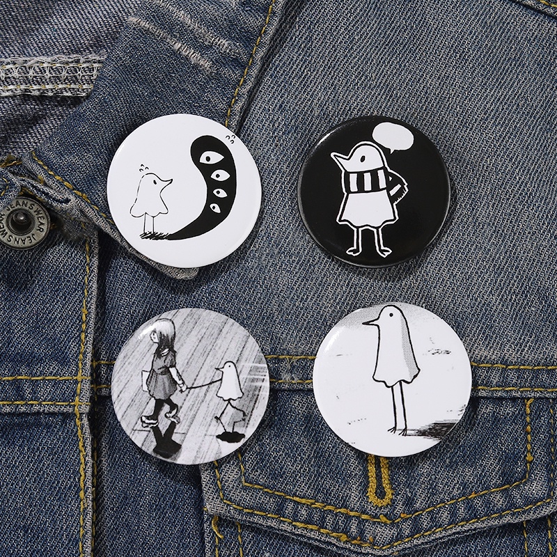 Lucu Goodnight Punpunpun Bros Pentol Punpun Enamel Pin Kerah Bros Lencana Logam Kartun Perhiasan Hadiah Alat Tulis Untuk Teman