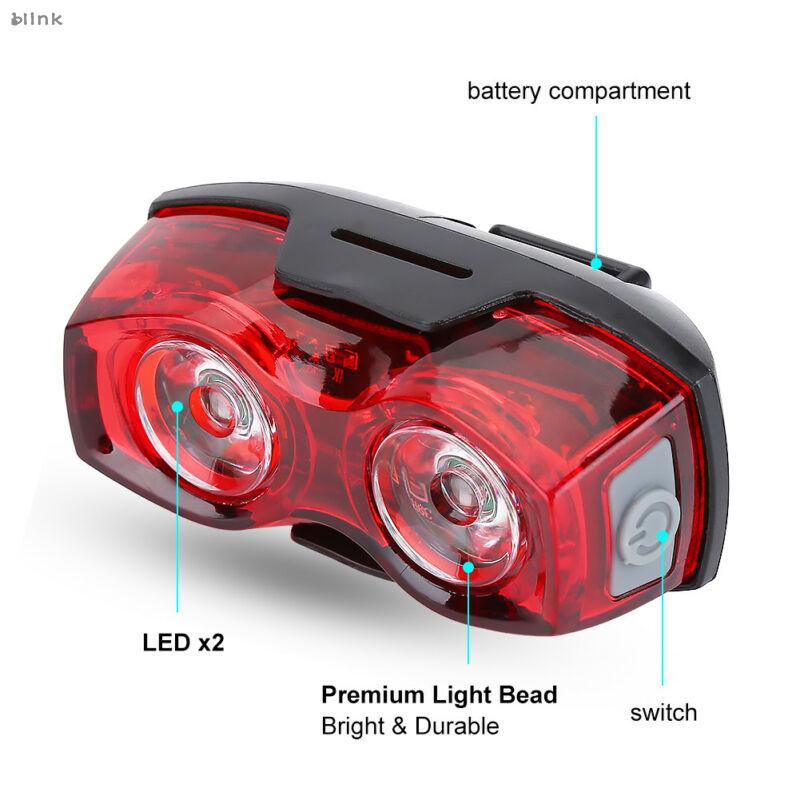 Lampu Kepala Sepeda Bike LED Lamp Parts Perlengkapan Kedip Belakang Waterproof