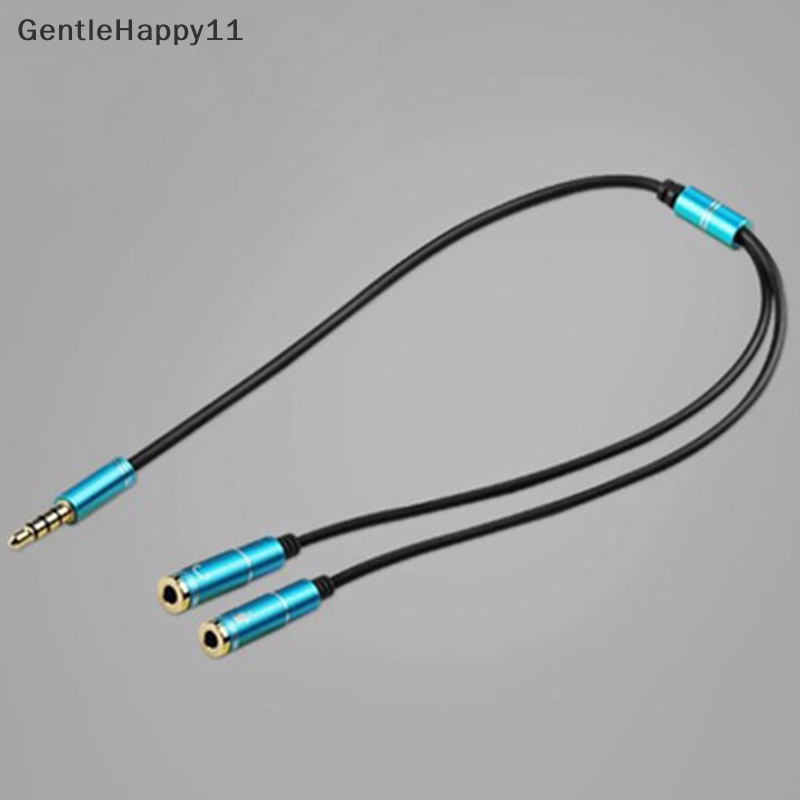 Gentlehappy 3.5mm jack headphone stereo+mic audio splitter aux extension Kabel Adaptor id