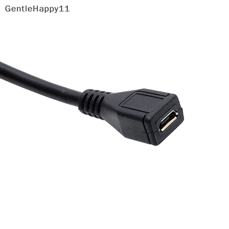 Gentlehappy Micro USB Female To Female Extension Extender Data Sync Charging Kabel Adapter id