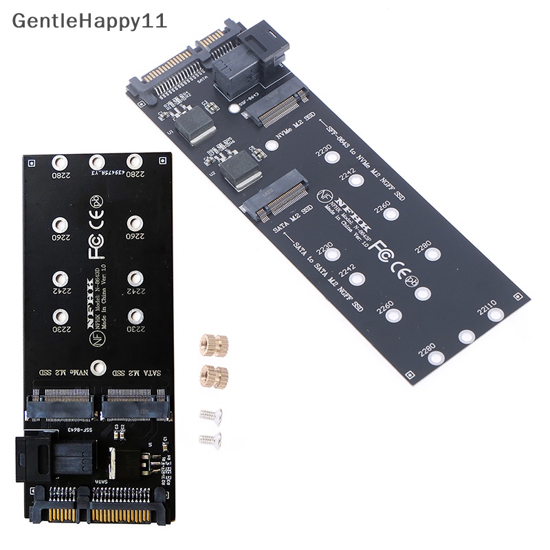 Gentlehappy 22Pin SATA M.2 SSD Adapter SFF-8643 Ke NVMe M.2 NGFF SSD Untuk Mainboard id