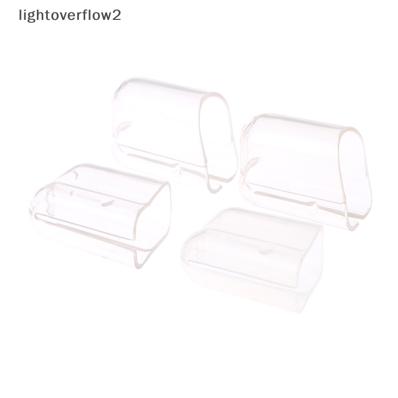 [lightoverflow2] 4pcs Toothbrush Cover Penutup Pelindung Kepala Sikat Gigi Case Lids Cap Travel Suit [ID]