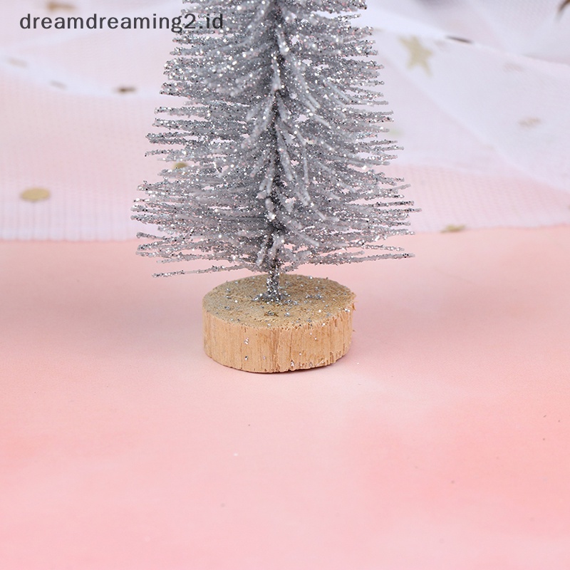 (drea) 3pcs/set Pohon Natal Tahun Baru Mini Little Pine Tree Dekorasi Meja Natal//