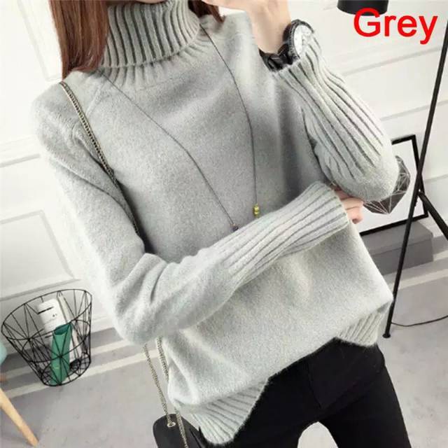 WOMAN WINTER NADIA TURTLENECK LONG SLEEVE TOP KNIT BAJU LENGAN PANJANG WANITA MUSIM DINGIN