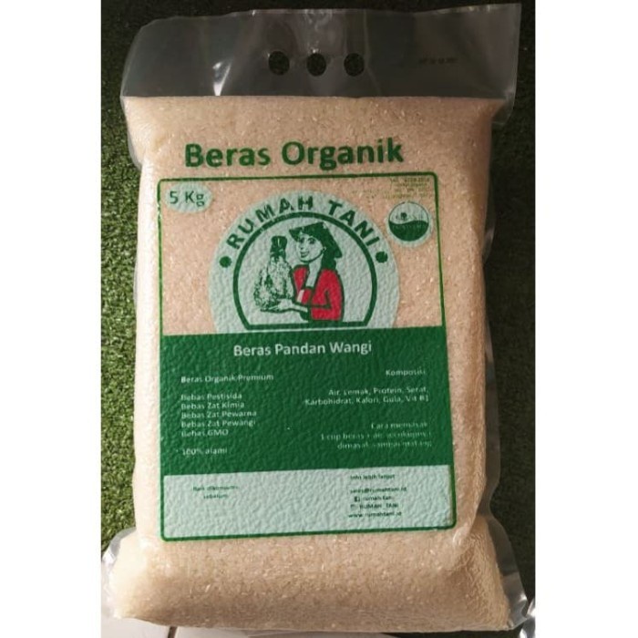 

Beras Pandan Wangi Organik 5 kg kemasan Vacuum, Rumah Tani Farm