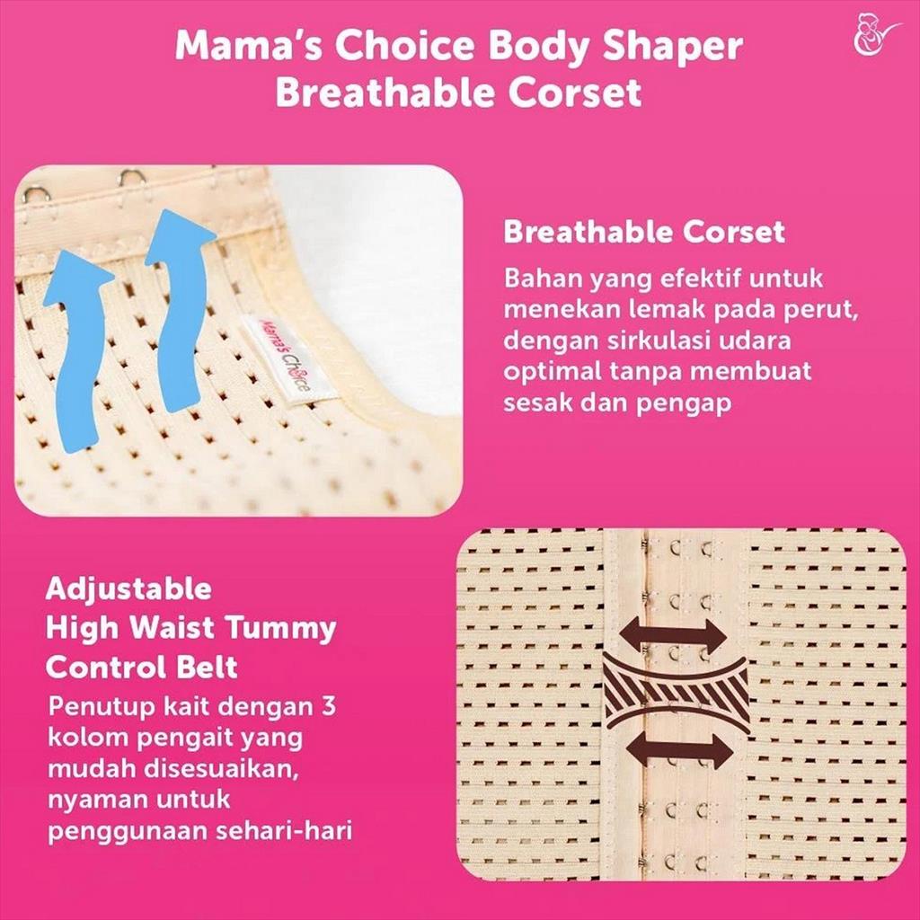 XL - Mama's Choice Body Shaper Breathable Corset Stagen Korset Cream