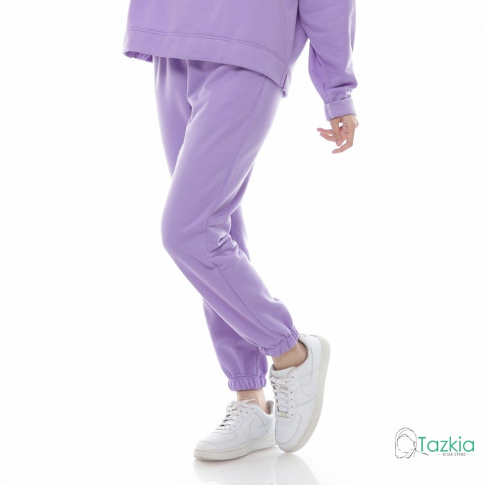 Bawahan Muslim Wanita | Celana Jogger Lilac | Tazkia Hijab Store - All Size, Lilac