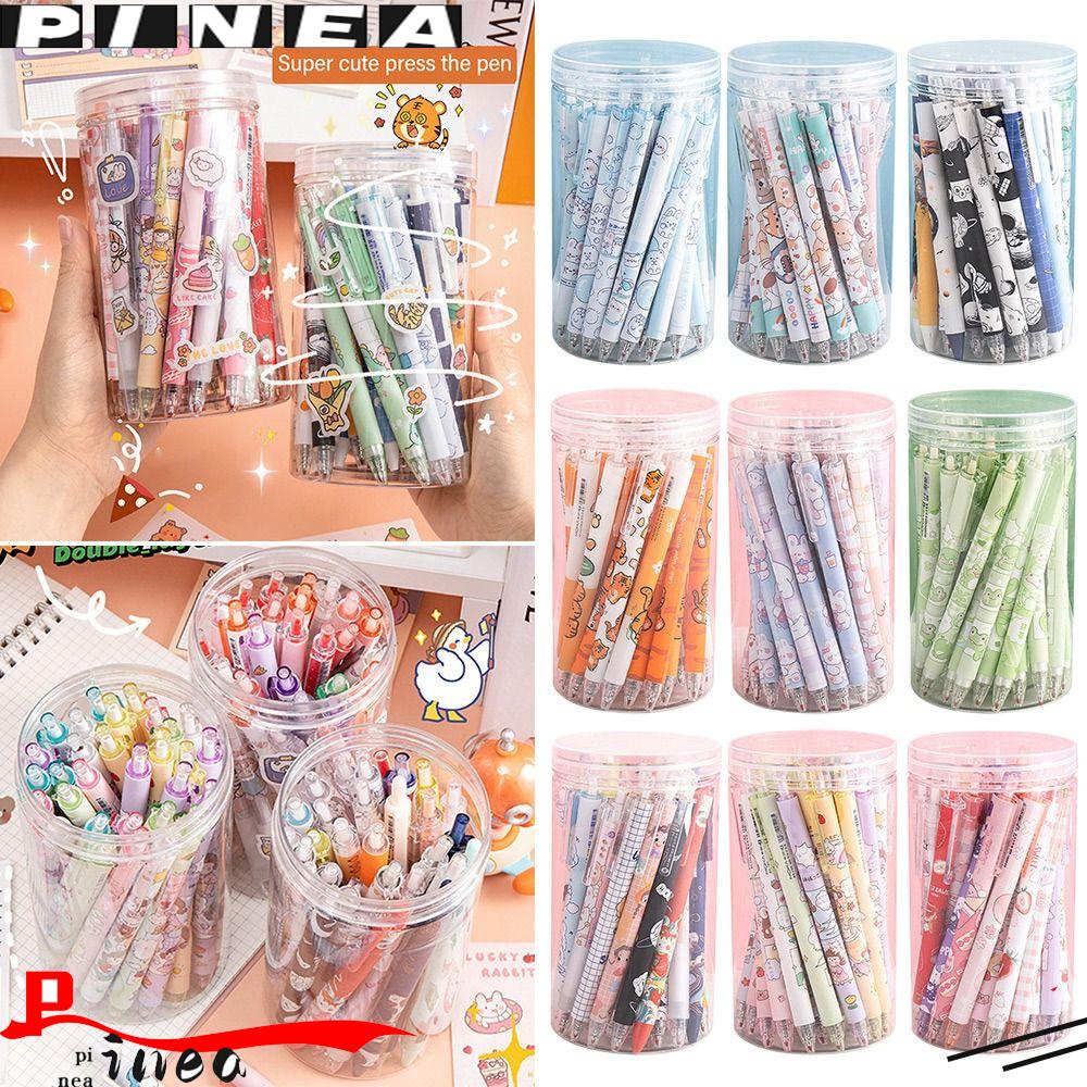 Nanas 30PCS/Set Bolpoin Hadiah Alat Tulis Set Warna-Warni Isi Ulang Kartun Gel Pulpen