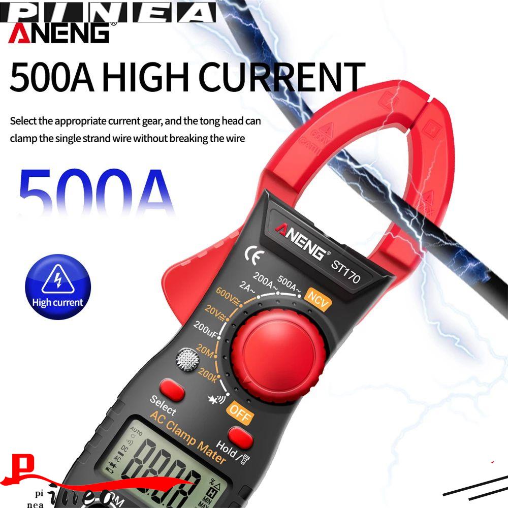 Nanas Digital Clamp Meter Data Show Hz Kapasitansi NCV Ohm Diode Test True RMS 500A Multimeter Arus AC