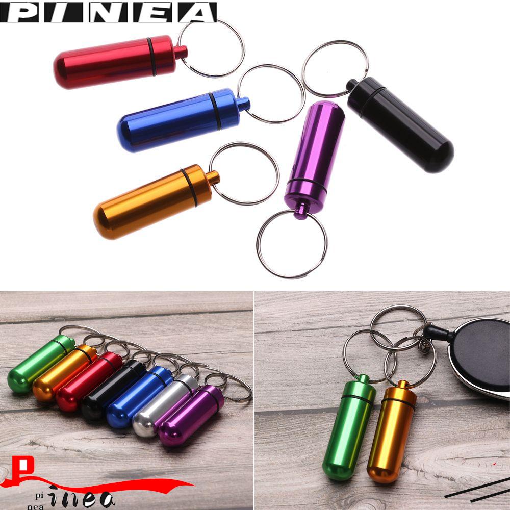 Nanas Pill Boxes Storage Aluminium Alloy Braille Organizer Kotak Penyimpanan Perhiasan Botol Mini Plastik