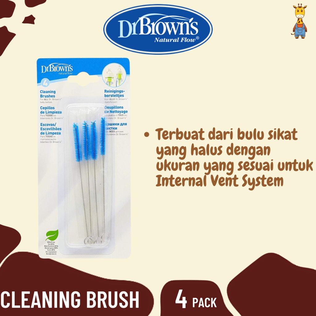 Dr. Brown's Cleaning Brush, 4-Pack / Sikat botol - 620