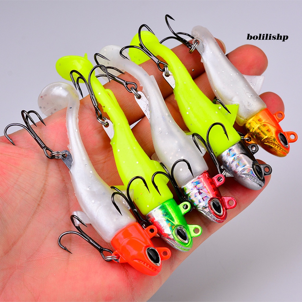 Bo-13.5g/8cm Umpan Pancing T-Tail Tajam Treble Hook 3D Fisheyes Simulasi Pengecoran Panjang Ekor Dayung Buatan Umpan Perlengkapan Memancing