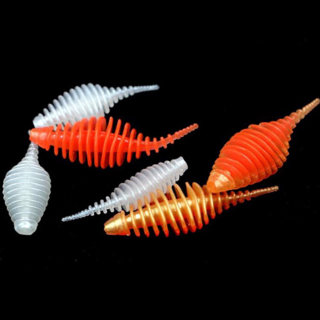 Bo-3.5cm/4.5cm Umpan Pancing Botol Simulasi Warna Cerah Tahan Sobek Dua Warna Ketangguhan Yang Baik Universal Lembut PVC Trout Memancing Buatan Cacing Swimbait Memancing Perlengkapan Memancing