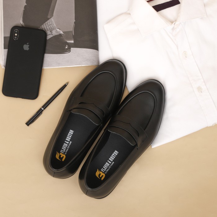 sepatu Loafer sepatu pantofel pria sepatu kulit pria model Florenz